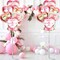 24PCS Mother's Day Balloons, Happy Mother's Day Foil Balloons 18inch Love You Mom Heart Shaped Foil Balloons for Birthday Party Decorations